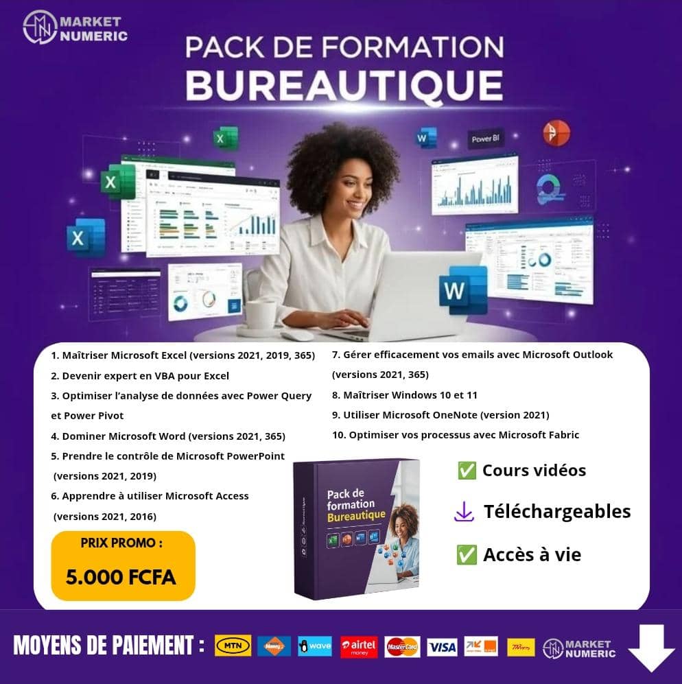 Pack de Formation Bureautique